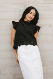Fia Embroidered Blouse in Black FINAL SALE