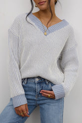 Glinda Knit Sweater in Blue FINAL SALE