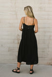 Genevieve Empire Midi Dress in Black FINAL SALE