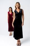Kalani Velvet Maxi Dress in Black FINAL SALE
