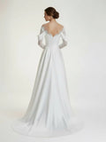 Mermaid Off the Shoulder Satin Lace Wedding Dress