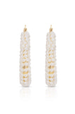 Pearl Wrapped Hoop Earrings