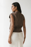 Tori Sweater Vest in Taupe