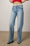 Cierra Double Waisted Wide Leg Jeans FINAL SALE