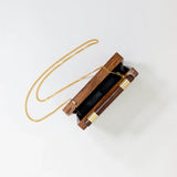 Brasswood Briefcase Clutch