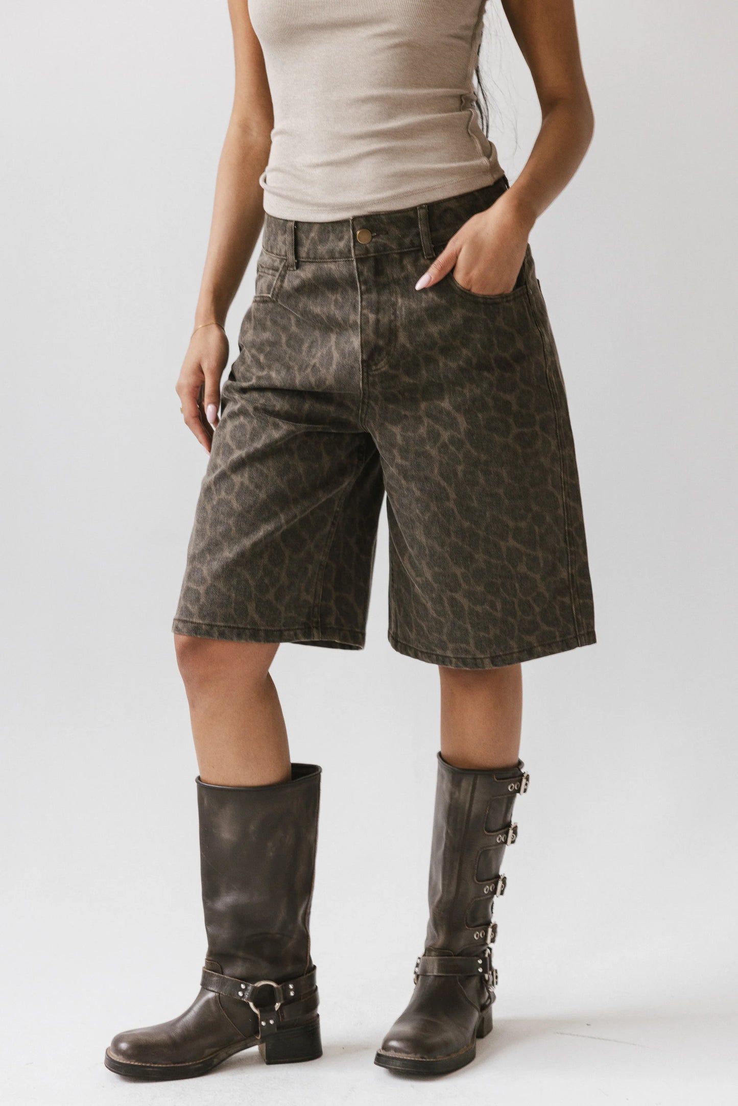 Jessy Leopard Bermuda Shorts FINAL SALE