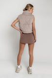 Ginny Fur Vest in Taupe