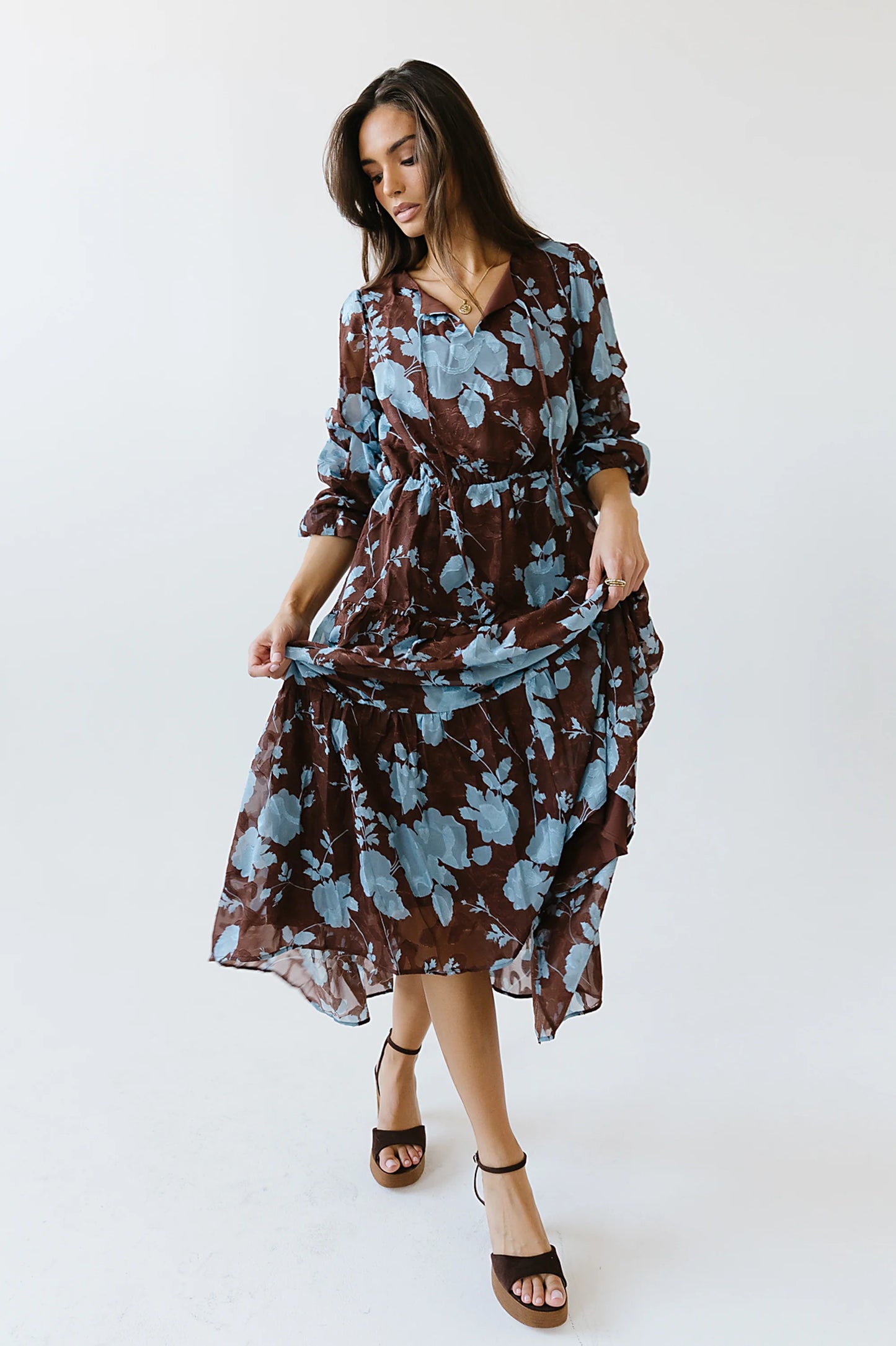 Cache Floral Midi Dress FINAL SALE