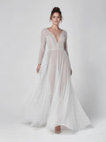 Bohemian A Line Sparkly Sequined Luxury Wedding Dresses