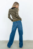 Romero Striped Sweater in Olive