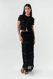 Lexie Lace Midi Skirt in Black
