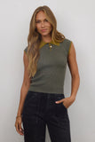 Becca Ribbed Top in Olive FINAL SALE