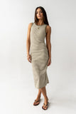Kamber Striped Midi Tank Dress in Green