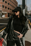 Bruno Vegan Leather Shacket FINAL SALE
