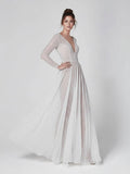 Bohemian A Line Sparkly Sequined Luxury Wedding Dresses