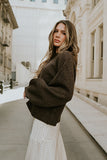 Josey Oversized Sweater in Brown FINAL SALE