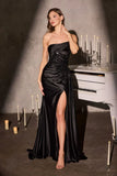 Dezi Gown Asymmetrical Strapless Formal Dress