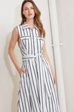 LEXINGTON STRIPE MIDI DRESS