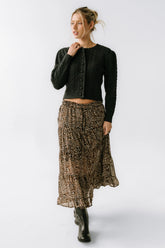France Knit Cardigan in Charcoal FINAL SALE