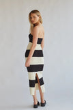 Nikki Striped Knit Midi Tube Dress