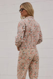 Kellie Floral Bomber Jacket in Vintage Ginger FINAL SALE
