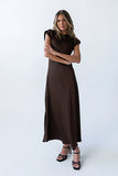Ellianna Maxi Dress in Dark Brown