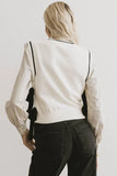 Montie Striped Sweater Top in Cream FINAL SALE
