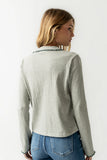Jazmine Contrast Top in Grey FINAL SALE