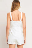FIRST DATE WHITE DENIM SKORT ROMPER