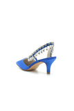 Rhinestone Beaded Pointed Toe High Heels