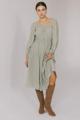 Finnian Midi Dress in Sage FINAL SALE