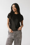 Marvin Satin Blouse in Black