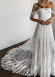 Bohemia Star tassel Chic Lace Wedding Dress