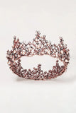 Baroque Rose Gold Crystal Flower Crown