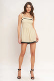 LOVELY LINE TAUPE ROMPER