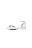 Pointed Toe Rhinestone Ankle Strap Kitten Heels