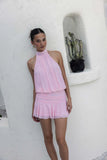 Journi High Neck Mesh Mini Dress