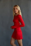 Silvana Long Sleeve Open Back Mini Dress