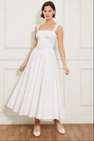 SWEETHEART SERENADE WHITE MIDI DRESS