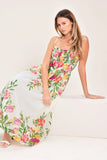 SHADOW FLORAL MIDI DRESS