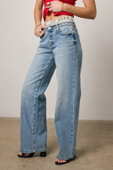 Cierra Double Waisted Wide Leg Jeans FINAL SALE