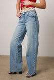 Cierra Double Waisted Wide Leg Jeans FINAL SALE