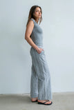Indiana Striped Pants in Black