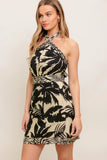 TROPIC OF CAPRICORN HALTER MINI DRESS