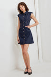 SLEEK CRAFT DARK DENIM MINI DRESS