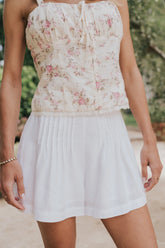 Jenny Pleated Shorts in Ivory