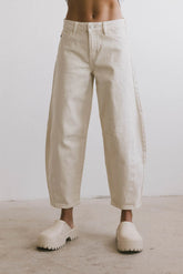 Lex Barrel Jeans in Ivory FINAL SALE