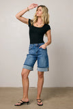 Gianna Cuffed Bermuda Shorts FINAL SALE