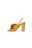 Satin Peep Toe Chunky Heel Outdoor Shoes With Bow Knot