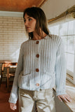 Holland Chunky Knit Cardigan in Blue FINAL SALE